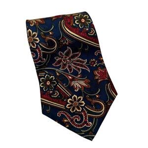 Vintage Huntington Horn Classics Blue Paisley Silk Tie
